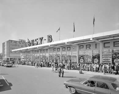 Busy B, Waterloo Town Square, 1964