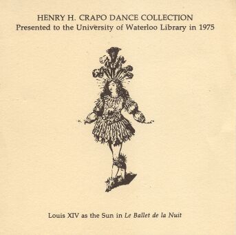 bookplate for the Crapo Dance Collection