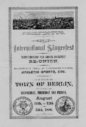 Photo of Prospectus, Great International Saengerfest.