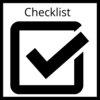 Checklist. Picture of a checkbox.