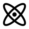 Atom with orbitals.
